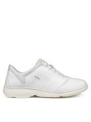 Geox Sneakersy D Nebula 2.0 D45VUC 08514 C1001 Biały. Białe obuwie sportowe damskie Geox, ze skóry, bez zapięcia. Za 349.99 zł.