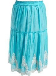 SIGRIS Moda Spódnica w kolorze turkusowym rozmiar: L. Niebieskie spódnice damskie SIGRIS Moda, l, bez wzorów, z bawełny, maxi. Za 124.95 zł.
