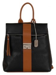 Anna Morellini Skórzany plecak "Azalea" w kolorze czarno-jasnobrązowym - 30 x 31 x 11 cm rozmiar: onesize. Brązowe plecaki Anna Morellini, bez wzorów, z materiału. Za 304.99 zł.