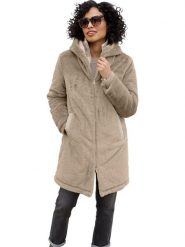 Heine Płaszcz przejściowy w kolorze beżowym rozmiar: 42. Brązowe płaszcze damskie Heine, bez wzorów, bez kaptura. Za 252.99 zł.