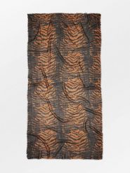 Becksöndergaard Wełniany szal w kolorze karmelowo-czarnym - 200 x 100 cm rozmiar: onesize. Brązowe szaliki damskie Becksöndergaard, bez wzorów, z materiału. Za 173.99 zł.