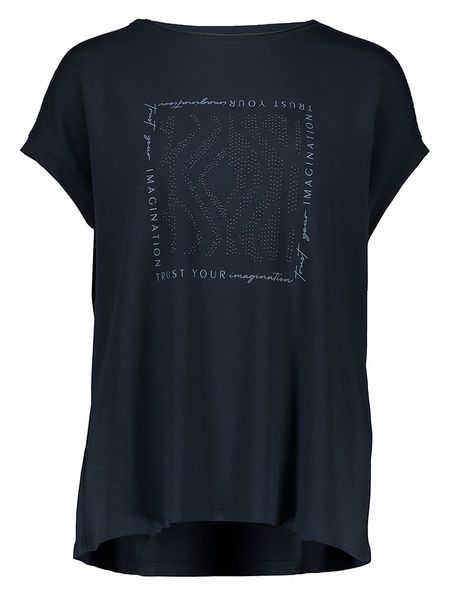 Cecil Koszulka w kolorze granatowym rozmiar: XL. Niebieskie bluzki damskie Cecil, xl, bez wzorów, bez kołnierzyka, bez ramiączek. Za 78.84 zł.