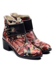 Goby Botki ze wzorem rozmiar: 36. Botki damskie Goby, z materiału, eleganckie, z okrągłym noskiem, bez obcasa, bez zapięcia. Za 347.99 zł.