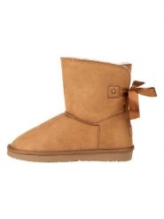 Inselhauptstadt Botki zimowe w kolorze jasnobrązowym rozmiar: 42. Brązowe botki damskie Inselhauptstadt, na zimę, z materiału, bez obcasa, bez zapięcia. Za 135.95 zł.