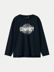 NAME IT Bluzka 13231403 Granatowy Box Fit. Niebieskie t-shirty i koszulki chłopięce Name it, bez wzorów, z bawełny, bez kołnierzyka, bez ramiączek. Za 39.99 zł.