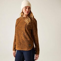 Bluza damska z kapturem Mayse. Brązowe bluzy damskie Regatta, bez wzorów, z bawełny, z kapturem. Za 176.00 zł.