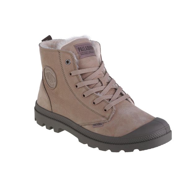 Buty sportowe Sneakersy unisex, Palladium Pampa Hi Zip WL. Brązowe obuwie sportowe casual damskie Palladium, z nubiku, bez zapięcia. Za 559.99 zł.