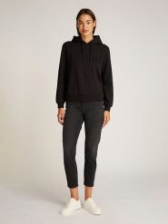 CALVIN KLEIN JEANS Bluza w kolorze czarnym rozmiar: XXL. Czarne bluzy damskie Calvin Klein Jeans, xxl, bez wzorów, z jeansu, z kapturem. Za 175.67 zł.
