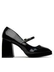 DeeZee Półbuty LWKK1018-1A Czarny. Czarne czółenka damskie DeeZee, bez wzorów, z materiału, bez obcasa, na obcasie, bez zapięcia. Za 149.99 zł.