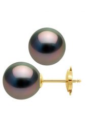 Mitzuko Złote kolczyki-wkrętki z perłami rozmiar: onesize. Żółte kolczyki damskie Mitzuko, z perłą, złote. Za 1,600.99 zł.
