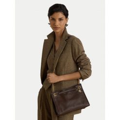 Torebka LAUREN RALPH LAUREN. Brązowe torebki klasyczne damskie Lauren Ralph Lauren, bez dodatków. Za 1,699.00 zł.