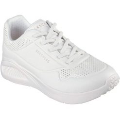 Buty sportowe damskie Skechers Uno Lite Lite Work. Białe obuwie sportowe casual damskie Skechers, ze skóry ekologicznej, bez zapięcia. Za 490.00 zł.
