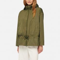 Kurtka GEOX W BULMYA PARKA Zielony. Zielone parki damskie Geox, z tkaniny, bez kaptura. Za 530.99 zł.