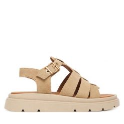 Sandały Tamaris. Brązowe sandały damskie Tamaris, bez wzorów, bez obcasa, na płaskiej podeszwie, bez zapięcia. Za 379.99 zł.