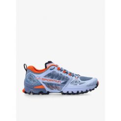 Buty trailowe damskie La Sportiva Bushido III GTX. Niebieskie obuwie sportowe damskie La Sportiva, z materiału, bez zapięcia, do biegania. Za 749.99 zł.