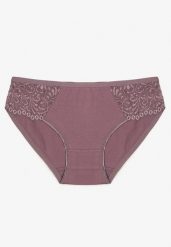 Fioletowe Gładkie Majtki Figi z Bawełny Venessila. Fioletowe figi Born2be, bez wzorów, z bawełny. Za 9.99 zł.