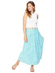 Aller Simplement Spódnica w kolorze turkusowym rozmiar: 34/36. Niebieskie spódnice damskie Aller Simplement, bez wzorów, z wiskozy, klasyczne, maxi. Za 73.99 zł.