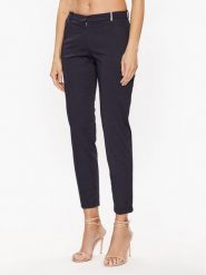 Fabiana Filippi Spodnie materiałowe PADP02W364 Granatowy Regular Fit. Niebieskie spodnie materiałowe damskie Fabiana Filippi, bez wzorów, z bawełny. Za 1,609.00 zł.