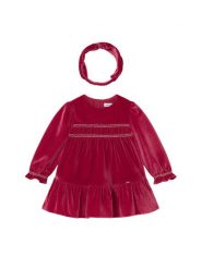 Mayoral Sukienka elegancka 2904 Bordowy Regular Fit. Czerwone sukienki dziewczęce Mayoral, bez wzorów, z syntetyku, bez ramiączek. Za 189.99 zł.