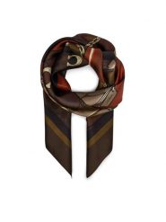 Coach Chusta 29CAS76 Brązowy. Brązowe chusty damskie Coach, bez wzorów, z jedwabiu. Za 399.99 zł.