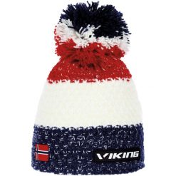 Czapka narciarska dla dorosłych Viking Cornet, z pomponem. Białe czapki damskie Viking, na zimę, bez wzorów. Za 58.99 zł.