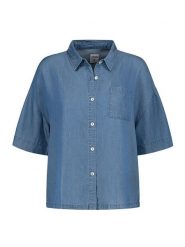 Sublevel Bluzka w kolorze niebieskim rozmiar: XL. Niebieskie bluzki damskie Sublevel, xl, bez wzorów, z lyocellu, bez kołnierzyka, bez ramiączek. Za 61.46 zł.