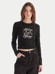 HUGO Bluzka Duspark 50550132 Czarny Slim Fit. Czarne bluzki damskie Hugo, m, bez wzorów, z bawełny, bez kołnierzyka, bez ramiączek. Za 269.99 zł.