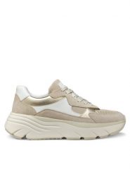 Geox Sneakersy D Diamanta D45UFB 05422 C1ZH6 Beżowy. Brązowe obuwie sportowe damskie Geox, ze skóry, bez zapięcia. Za 429.99 zł.