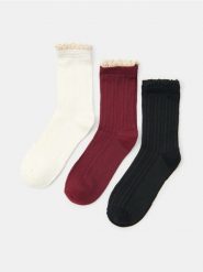 Skarpetki z falbaną 3 pack - wielobarwny. Skarpetki damskie Sinsay, bez wzorów. Za 15.99 zł.