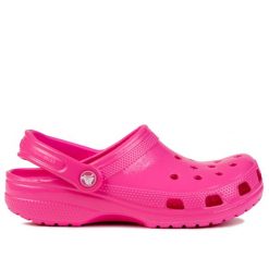 Klapki damskie do chodzenia Crocs CLASSIC NEON HL. Czerwone klapki damskie Crocs, bez wzorów, bez obcasa, bez zapięcia. W wyprzedaży za 169.00 zł.