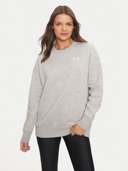 Under Armour Bluza Essential 1379475 Szary Loose Fit. Szare bluzy damskie Under Armour, m, bez wzorów, z bawełny, bez kaptura. Za 139.99 zł.