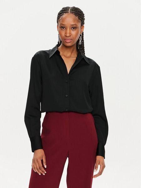 Calvin Klein Koszula K20K207584 Czarny Relaxed Fit. Czarne koszule damskie Calvin Klein, bez wzorów, z syntetyku, bez kołnierzyka, bez ramiączek. Za 289.99 zł.