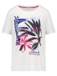 Gerry Weber Koszulka w kolorze kremowym rozmiar: 46. Brązowe bluzki damskie Gerry Weber, bez wzorów, bez kołnierzyka, bez ramiączek. Za 87.81 zł.