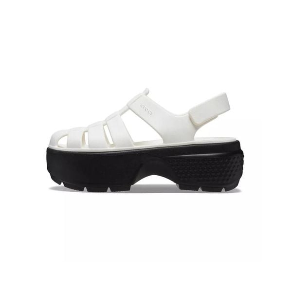 Sandały Dla Kobiet Crocs Stomp Fisherman Sandal. Fioletowe sandały damskie Crocs, bez wzorów, z materiału, bez obcasa, na platformie, bez zapięcia. Za 199.99 zł.