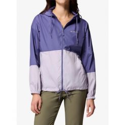 Kurtka wiatrówka damska Columbia Flash Forward II Windbreaker. Fioletowe kurtki sportowe damskie Columbia, bez wzorów, z softshellu, bez kaptura. Za 209.99 zł.