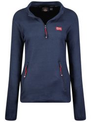 Geographical Norway Bluza polarowa "Ulyssia" w kolorze granatowym rozmiar: M. Niebieskie bluzy damskie Geographical Norway, m, bez wzorów, z polaru, bez kaptura. Za 113.63 zł.