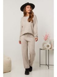 Soft Cashmere 2-częściowy zestaw w kolorze beżowym rozmiar: 38/40. Brązowe swetry klasyczne damskie Soft Cashmere, z kaszmiru, bez kołnierzyka. Za 176.91 zł.