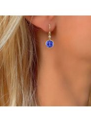 DIA DIAMONDS Pozłacane kolczyki z topazem i tanzanitem rozmiar: onesize. Niebieskie kolczyki damskie DIA DIAMONDS, z tanzanitem, pozłacane, z zapięciem typu bigiel. Za 175.26 zł.
