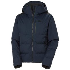 Kurtka puchowa damska Helly Hansen Jell Race. Niebieskie kurtki damskie Helly Hansen, na zimę, bez wzorów, z puchu, z kapturem. W wyprzedaży za 1,113.00 zł.