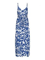 Vero Moda Sukienka "Easy" w kolorze niebiesko-białym rozmiar: L. Niebieskie sukienki damskie Vero Moda, bez wzorów, z tkaniny, bez ramiączek. Za 96.83 zł.