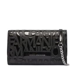 Torebka Armani Exchange. Czarne torebki wieczorowe damskie Armani Exchange, bez wzorów, bez dodatków. Za 454.99 zł.