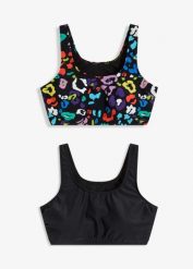 Biustonosz bikini o fasonie bustier (2 szt.). Czarne bikini bonprix, bez wzorów. Za 95.98 zł.