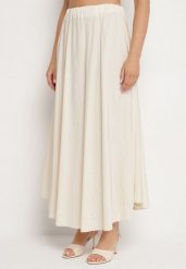 Beżowa Rozkloszowana Spódnica z Wiskozą Zisene. Brązowe spódnice damskie Born2be, na co dzień, uniwersalny, bez wzorów, z wiskozy, eleganckie, maxi. Za 39.99 zł.