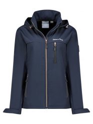 Geographical Norway Kurtka softshellowa "Tounia" w kolorze granatowym rozmiar: S. Niebieskie kurtki sportowe damskie Geographical Norway, s, bez wzorów, bez kaptura. Za 210.32 zł.