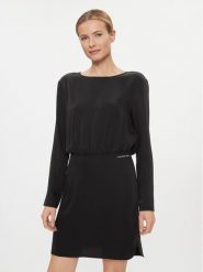 Calvin Klein Jeans Sukienka koktajlowa Open Back Dress J20J222534 Czarny Regular Fit. Czarne sukienki damskie Calvin Klein Jeans, bez wzorów, z jeansu, wizytowe, bez ramiączek. Za 259.99 zł.