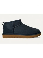 UGG Skórzane botki "Classic Ultra Mini" w kolorze granatowym rozmiar: 40. Niebieskie botki damskie Ugg, bez obcasa, bez zapięcia. Za 632.42 zł.