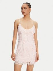 BARDOT Sukienka koktajlowa 59826DB Różowy Regular Fit. Czerwone sukienki damskie Bardot, bez wzorów, z syntetyku, wizytowe, bez ramiączek. Za 639.99 zł.