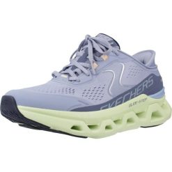 Buty SKECHERS SLIP-INS GLIDE STEP ALTUS Niebieski. Niebieskie obuwie sportowe damskie Skechers, z materiału, do biegania. Za 445.99 zł.