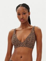 MICHAEL Michael Kors Góra od bikini MM54113 Beżowy. Brązowe bikini MICHAEL Michael Kors, bez wzorów, z syntetyku. Za 309.99 zł.