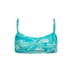 Damski biustonosz z nadrukiem Superdry. Niebieskie biustonosze sportowe damskie Superdry, bez wzorów. Za 162.85 zł.